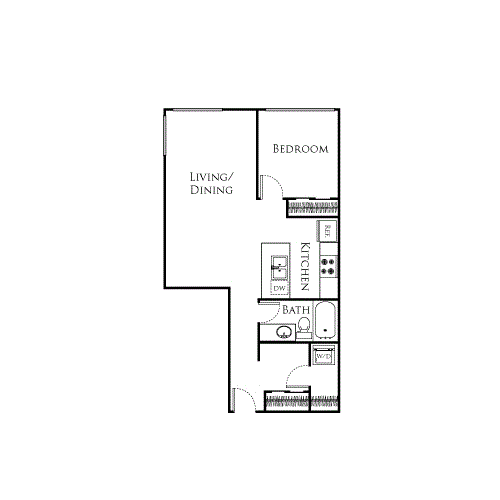 1 bed, 1 bath, 675 sqft, $2,324, Unit 404