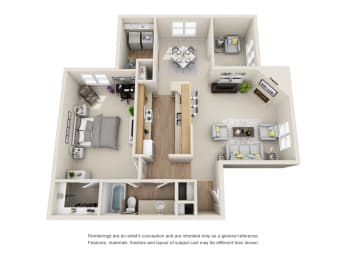 1 bed, 1 bath, 835 sqft, $1,363