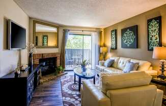 Apartments for Rent in Carlsbad-Santa Fe Ranch Apartments Living Room With Leather Seating And Modern Decor