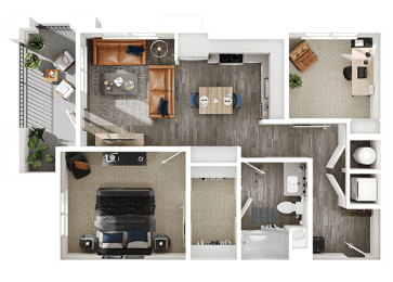 1 bed, 1 bath, 803 sqft, $1,880