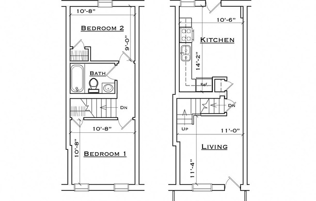 2 beds, 2 baths, 490 sqft, $1,297