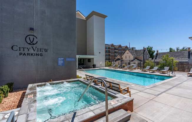 the residences at city view park apartments swimming pool and spa