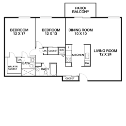 2 beds, 2 baths, 1,130 sqft, $1,957