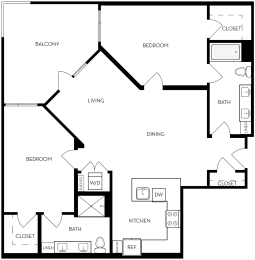 2 beds, 2 baths, 1,189 sqft, $2,399