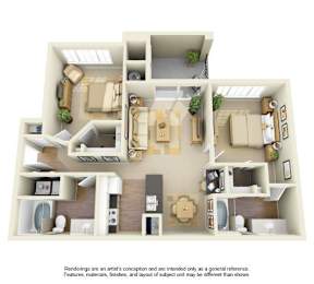 2 beds, 2 baths, 1,024 sqft, $2,086