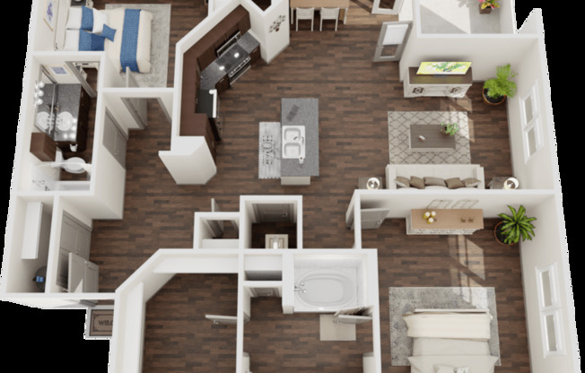 2 beds, 2 baths, 1,207 sqft, $1,685