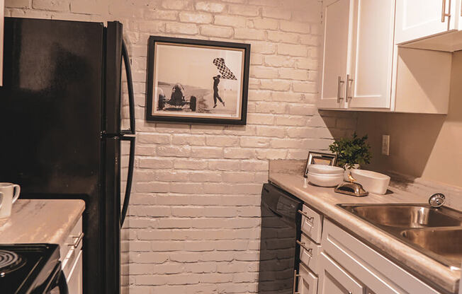 apartments with exposed brick