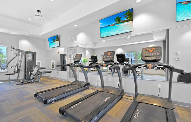the gym at the preserve at green valley townhomes in green valley va