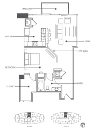 1 bed, 1 bath, 847 sqft, $2,305