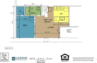 1 bed, 1 bath, 568 sqft, $1,659