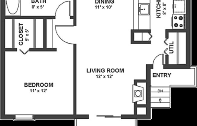 1 bed, 1 bath, 706 sqft, $910, Unit 2009