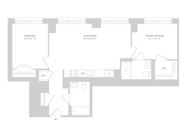 2 beds, 2 baths, $7,556, Unit 1901