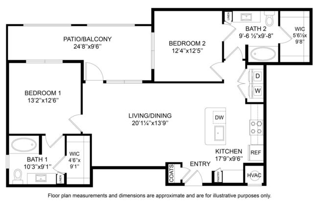 2 beds, 2 baths, 1,150 sqft, $2,130