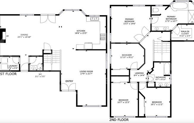 4 beds, 2.5 baths, 2,325 sqft, $2,849