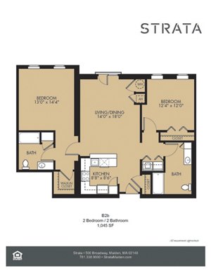 2 beds, 2 baths, 1,045 sqft, $3,267