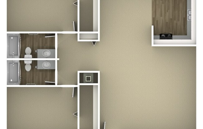 2 beds, 2 baths, 1,225 sqft, $1,700