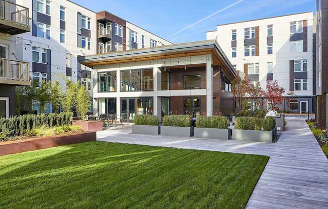Courtyard Clubhouse at Postmark Apartments, Shoreline, WA 98155