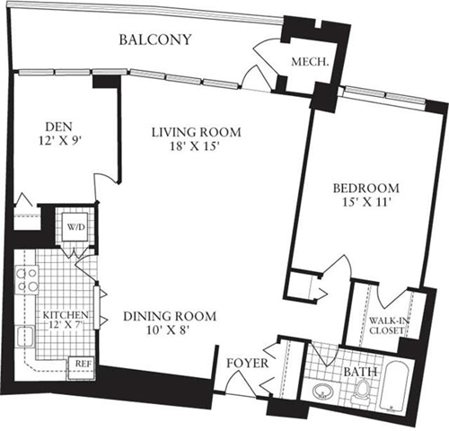 2 beds, 1 bath, 940 sqft, $2,875