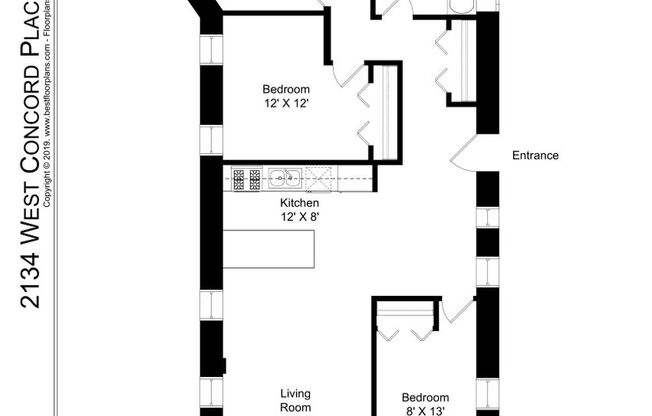 3 beds, 2 baths, 1,355 sqft, $2,595, Unit 2134-G