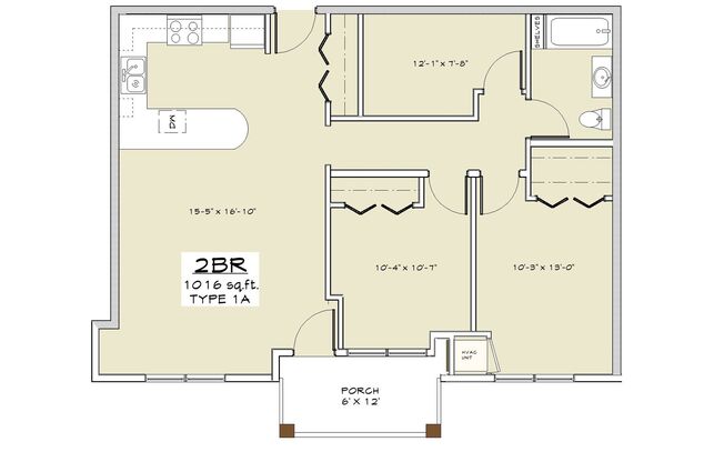 2 beds, 1 bath, 1,016 sqft, $1,600, Unit 215