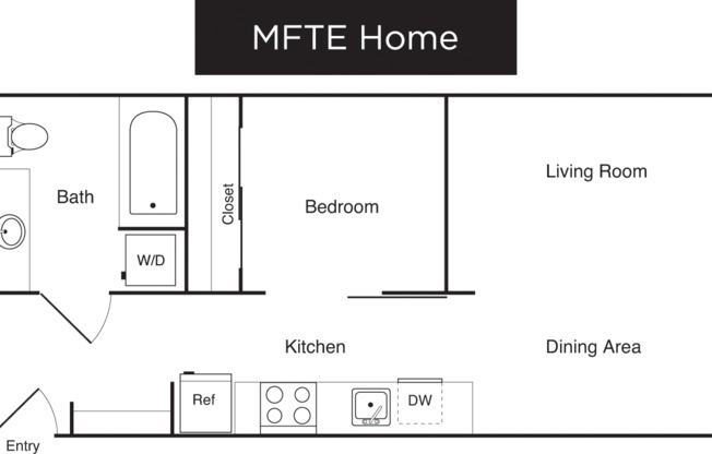 1 bed, 1 bath, 526 sqft, $1,849, Unit 204