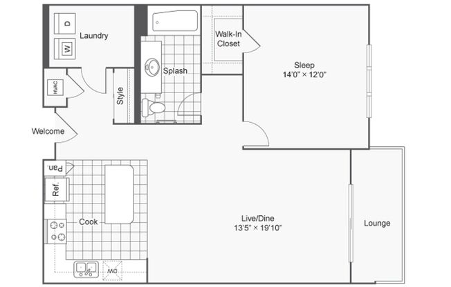 1 bed, 1 bath, 956 sqft, $2,160, Unit 6J