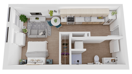 Studio, 1 bath, 379 sqft, $1,346