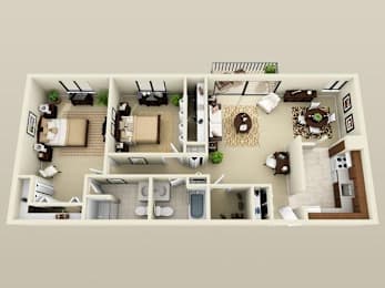2 beds, 2 baths, 1,150 sqft, $1,450