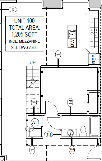 2 beds, 2 baths, 1,110 sqft, $1,780, Unit 100
