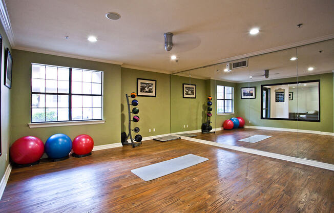Gym with Exercise Room and Equipment at Apartments near DFW Airport