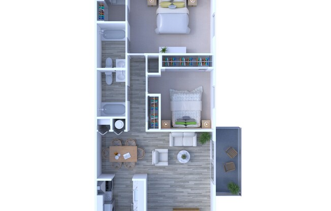 2 beds, 2 baths, 924 sqft, $1,545