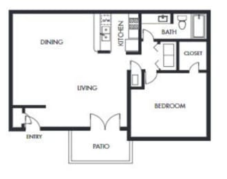 1 bed, 1 bath, 987 sqft, $1,324