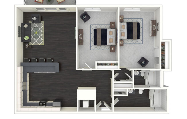 2 beds, 2 baths, 1,200 sqft, $2,860