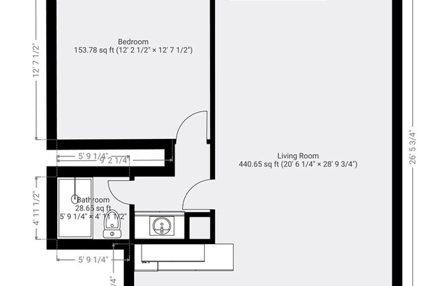 1 bed, 1 bath, 710 sqft, $2,900, Unit M2076