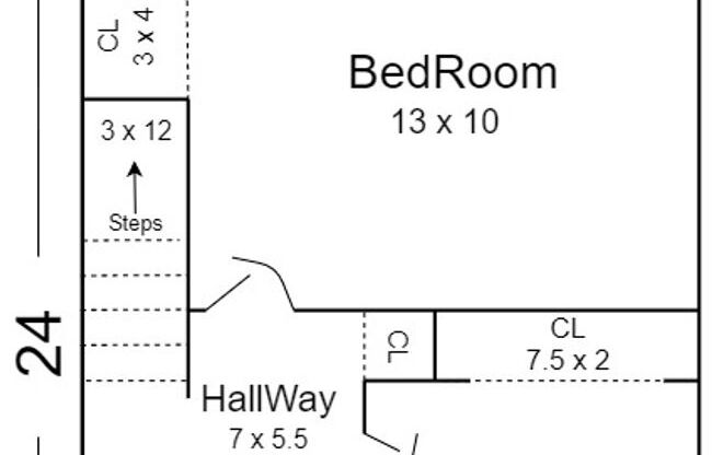 2 beds, 1 bath, $1,150, Unit 4