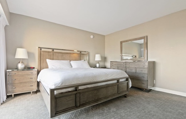 Remodeled Bedroom with carpet floorings