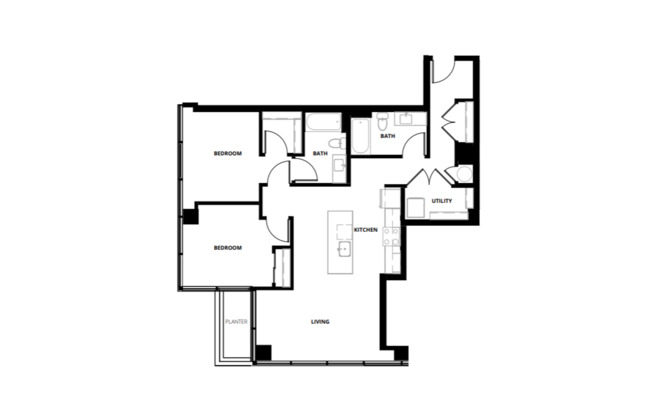 2 beds, 2 baths, 1,109 sqft, $4,550, Unit 314