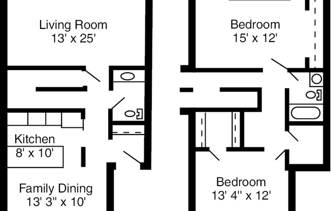 2 beds, 1.5 baths, 1,410 sqft, $2,160