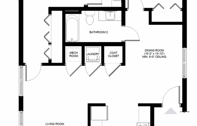 2 beds, 2 baths, 949 sqft, $2,600, Unit #301