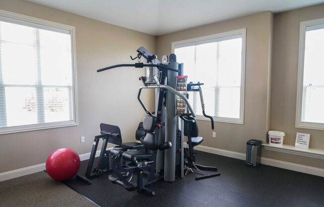 24 Hour Fitness Center with Wi Fi at Stoney Pointe Apartment Homes, Wichita, Kansas