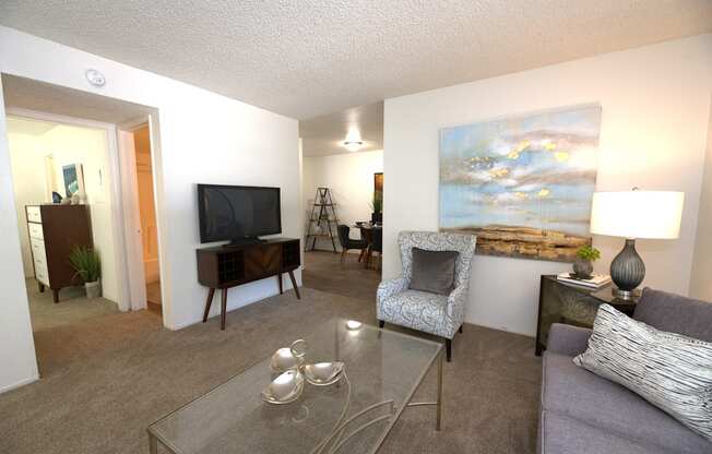 River Pointe model 1x1 living room