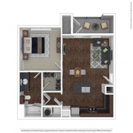 1 bed, 1 bath, 720 sqft, $1,099