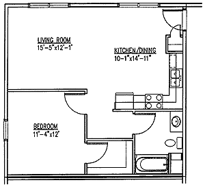 1 bed, 1 bath, 670 sqft, $920, Unit 4