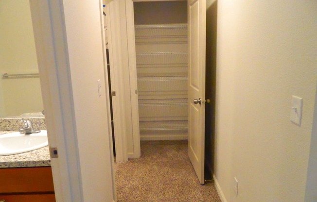 Hallway with Linen Closet