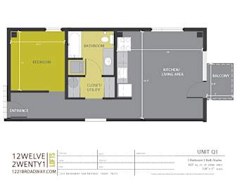 Studio, 1 bath, 637 sqft, $1,326