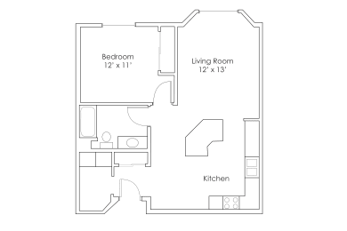 1 bed, 1 bath, 810 sqft, $1,390