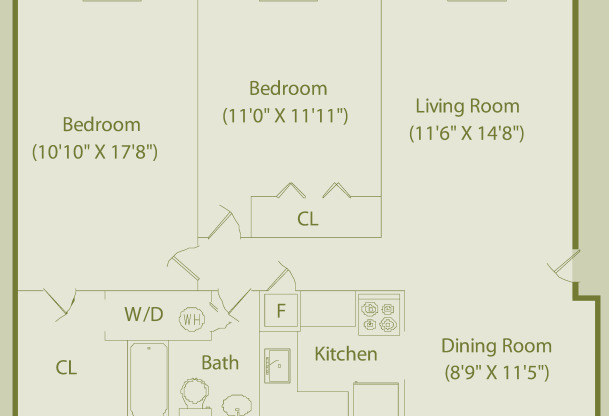 2 beds, 1 bath, 930 sqft, $995, Unit 4506-101