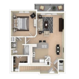 1 bed, 1 bath, 841 sqft, $1,274