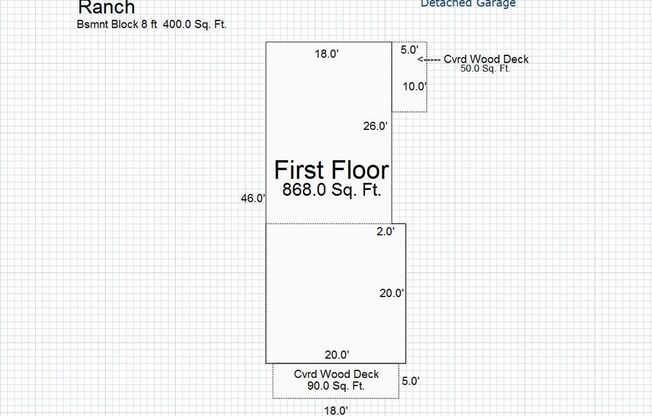 2 beds, 1 bath, 868 sqft, $995, Unit Unit 1