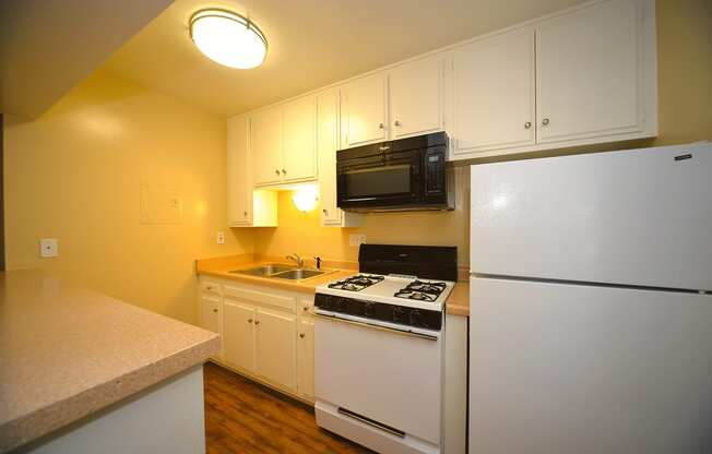 Ponderosa Apartments kitchen area with appliances